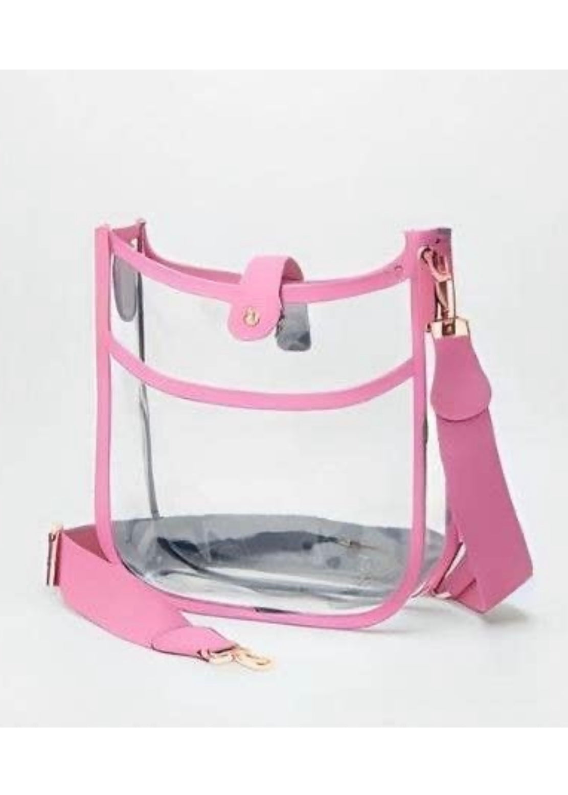 Game Day Stadium Clear Crossbody Bags : Pink