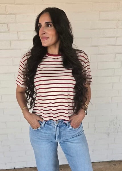 Dreams Come True Red Striped Tee