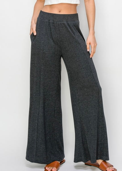 Lounge Love Grey Ultra Soft Wide Leg Pant