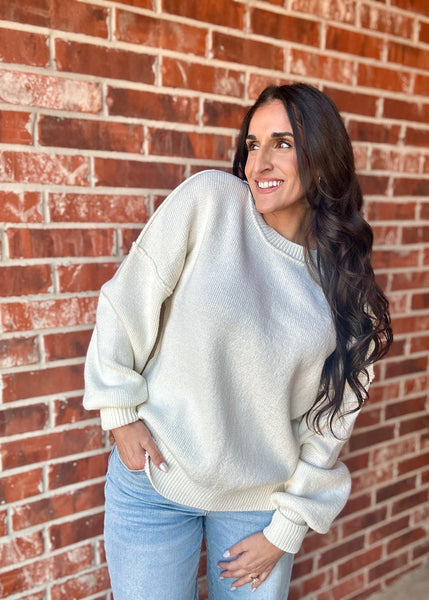 Free Movement Ivory Oversized Sweater