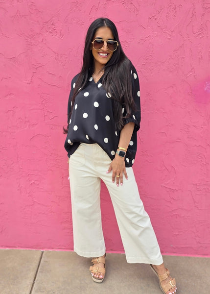 Potentially Pleasing Polka Dot Top