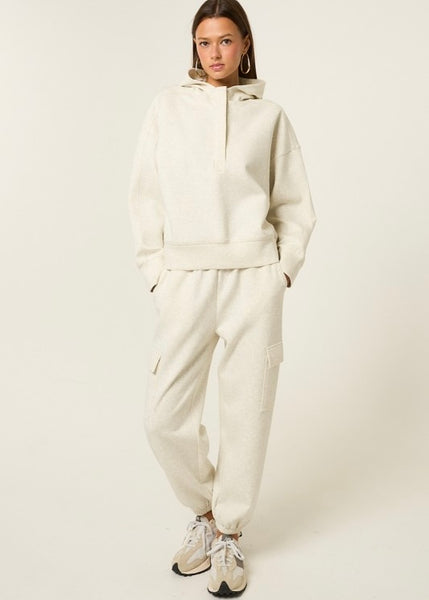 Not Now Heather Grey Cargo Joggers