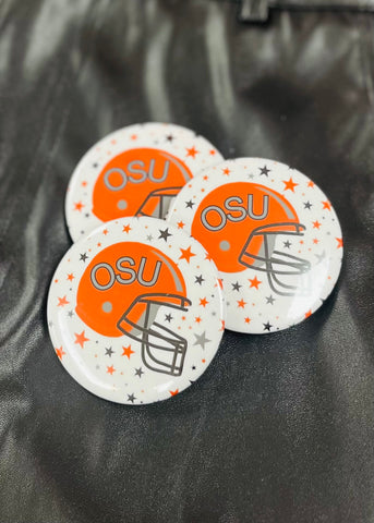 OSU Gameday Button: Orange Helmet