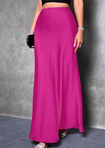 Happy To Know You Hot Pink Satin Maxi Skirt