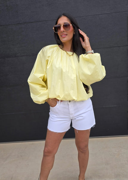 Love Beyond You Lemon Long Sleeve Top