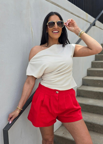 See About Me Ecru Sleeveless Top