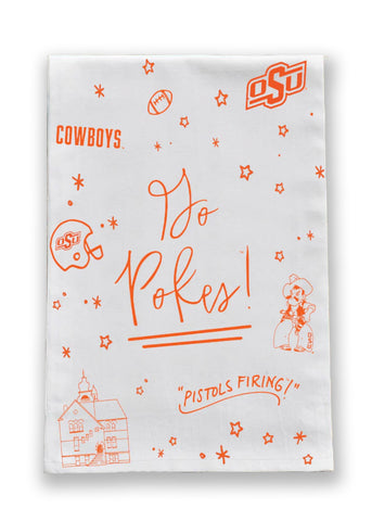 Oklahoma State Confetti Tea Towel