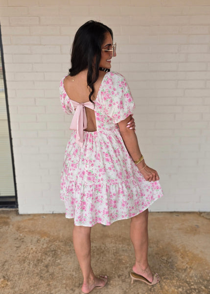 Share The Love Pink & White Floral Mini Dress