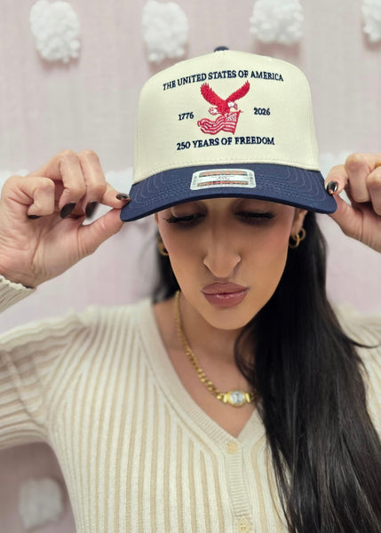The USA Freedom Canvas Trucker Hat - Navy