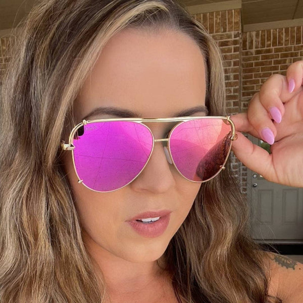 Shay Black Ombré Aviator Sunglasses