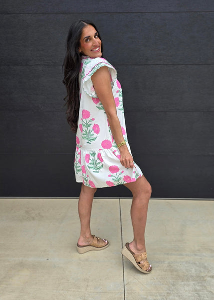 The Right Moment Pink Floral Dress