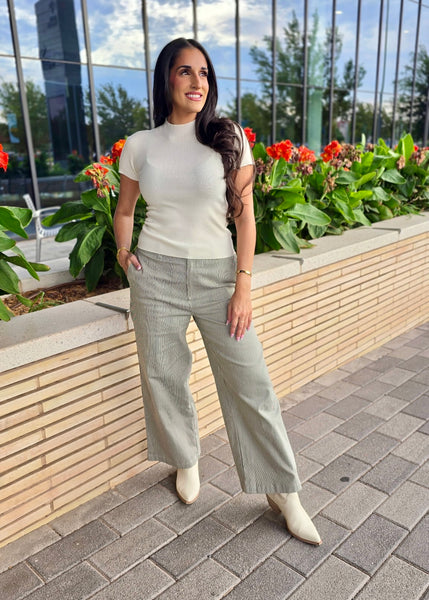 Good Girl Black & White Striped Pant