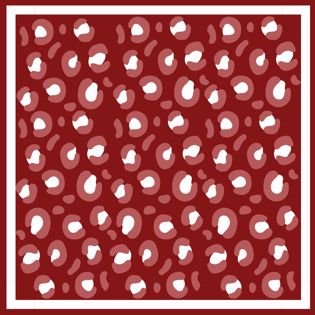 Crimson & White Gameday Bandana Scarf (Leopard Print)