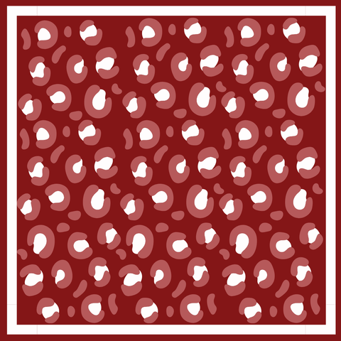 Crimson & White Gameday Bandana Scarf (Leopard Print)