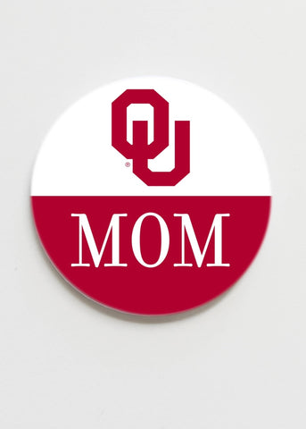 University of Oklahoma Mom Button  - 2.25 inch