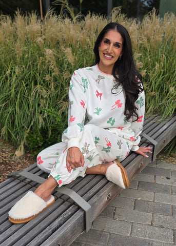 Comfort Of The Holidays Multi Bow Sweatshirt