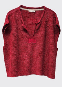 Sure Thing Crimson Sleeveless Sweater T