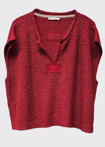Sure Thing Crimson Sleeveless Sweater T