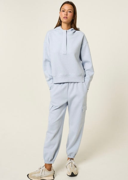 Not Now Lt. Blue Cargo Joggers