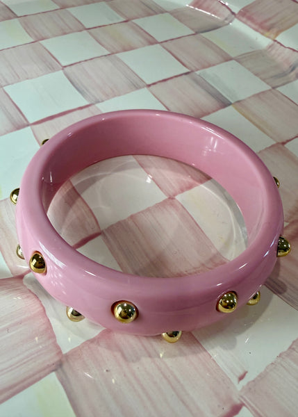 Pink & Gold Bangle Bracelet