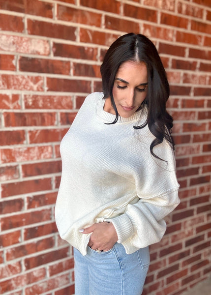 Free Movement Ivory Oversized Sweater