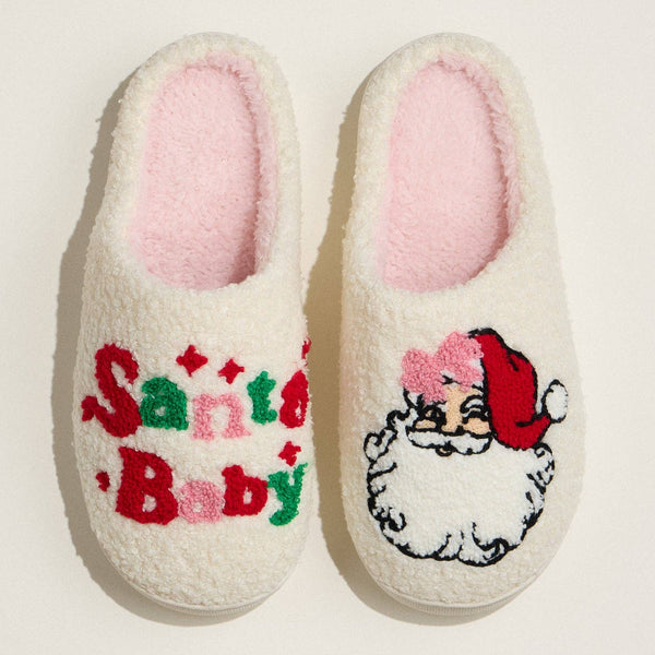 Santa Baby Sherpa Slippers
