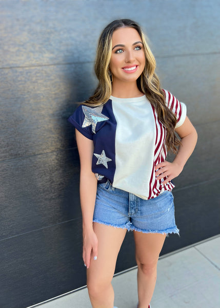 Freedom Reigns Stars & Stripes Top