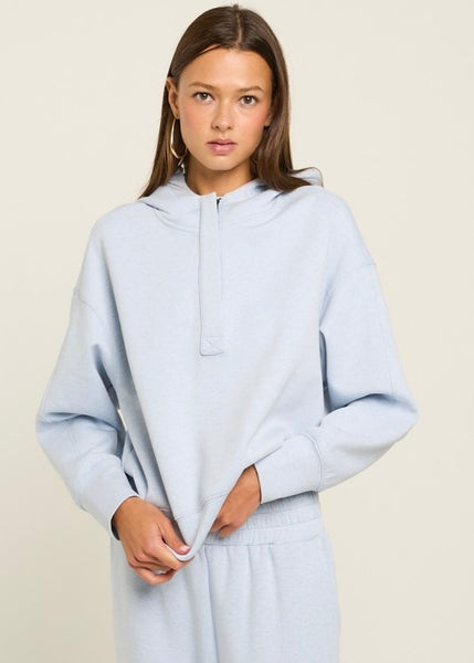 Not Now Lt. Blue Half Zip Pullover