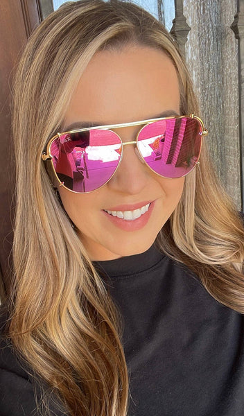 Shay Black Ombré Aviator Sunglasses