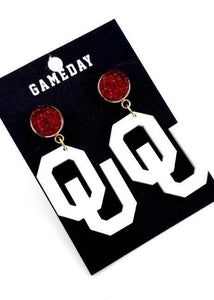 OU Game Day Earrings