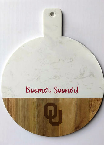Oklahoma Spirit Wood & Marble Charcuterie Board