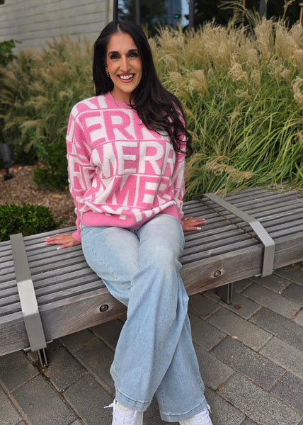 All In 3D Merry Pink Christmas Sweater