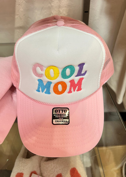 "Cool Mom" Trucker Hat - Pink