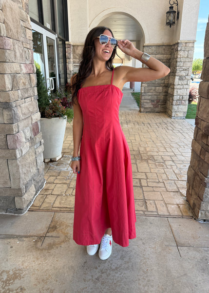 Powerful Love Red Maxi Dress