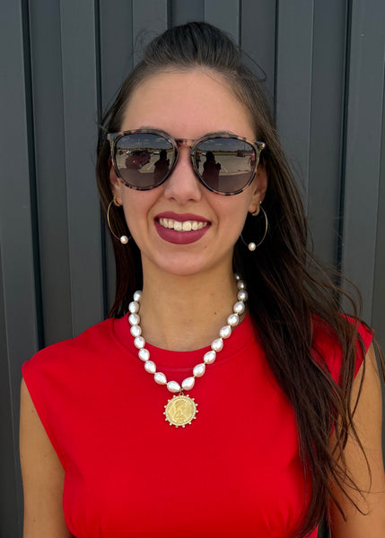 The Gia Pearl Coin Necklace