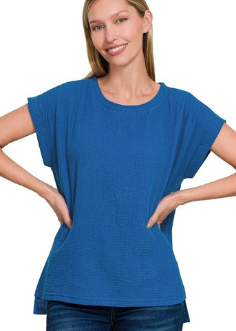 Sweet Sensation Blue Short Sleeve Top