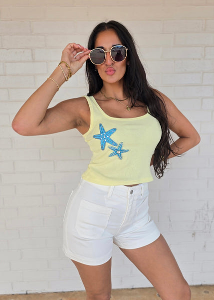 On The Shore Yellow Ribbed Starfish Tank