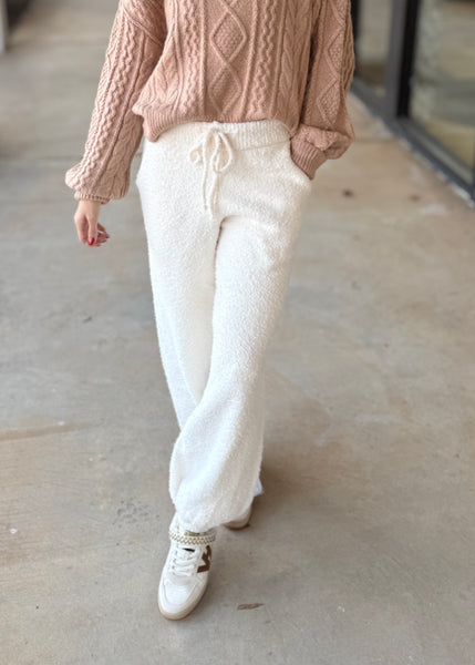 Casual Intentions Cream Cozy Jogger Pants