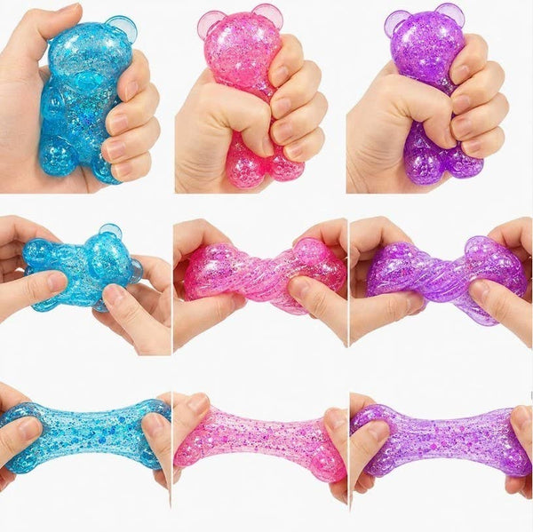 Squishy Glitter Bear Stress Relief Toy