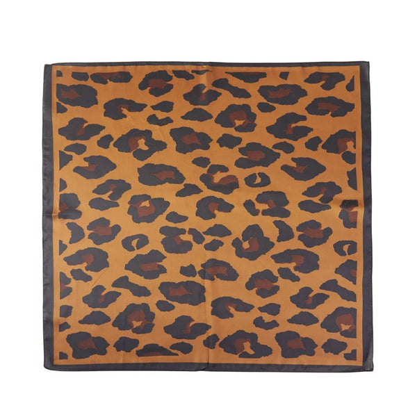 Leopard Print Square Scarf