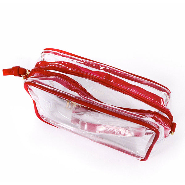 Bridget Clear Sooners Purse with Patterned Shoulder Straps