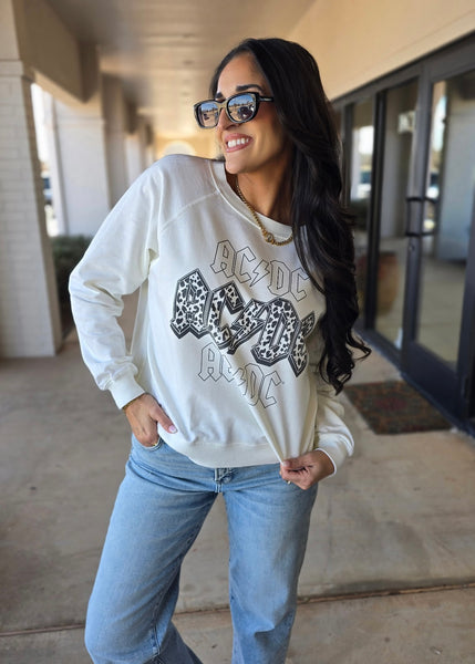Recycled Karma: ACDC Leopard Sweatshirt