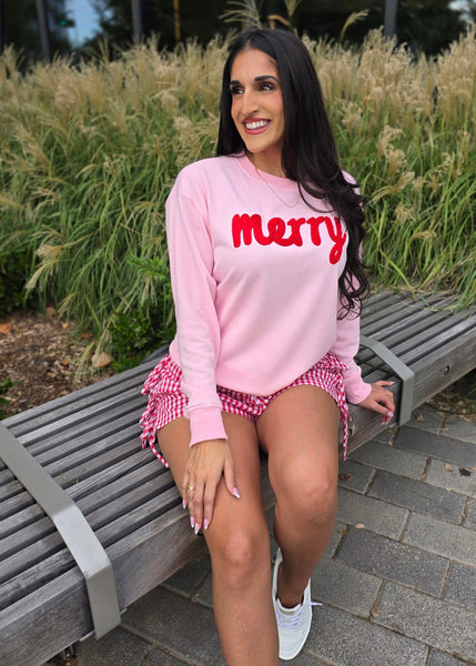 Pink/Red 3D Merry Sweatshirt