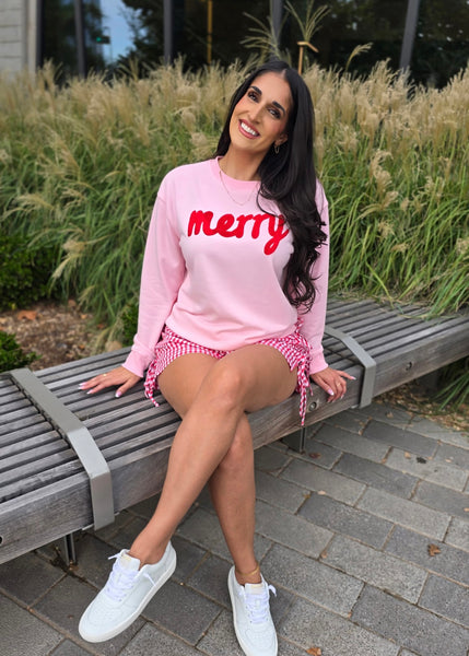 Pink/Red 3D Merry Sweatshirt
