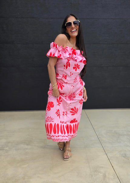 From The Beach 2 Pc Top & Midi Skirt