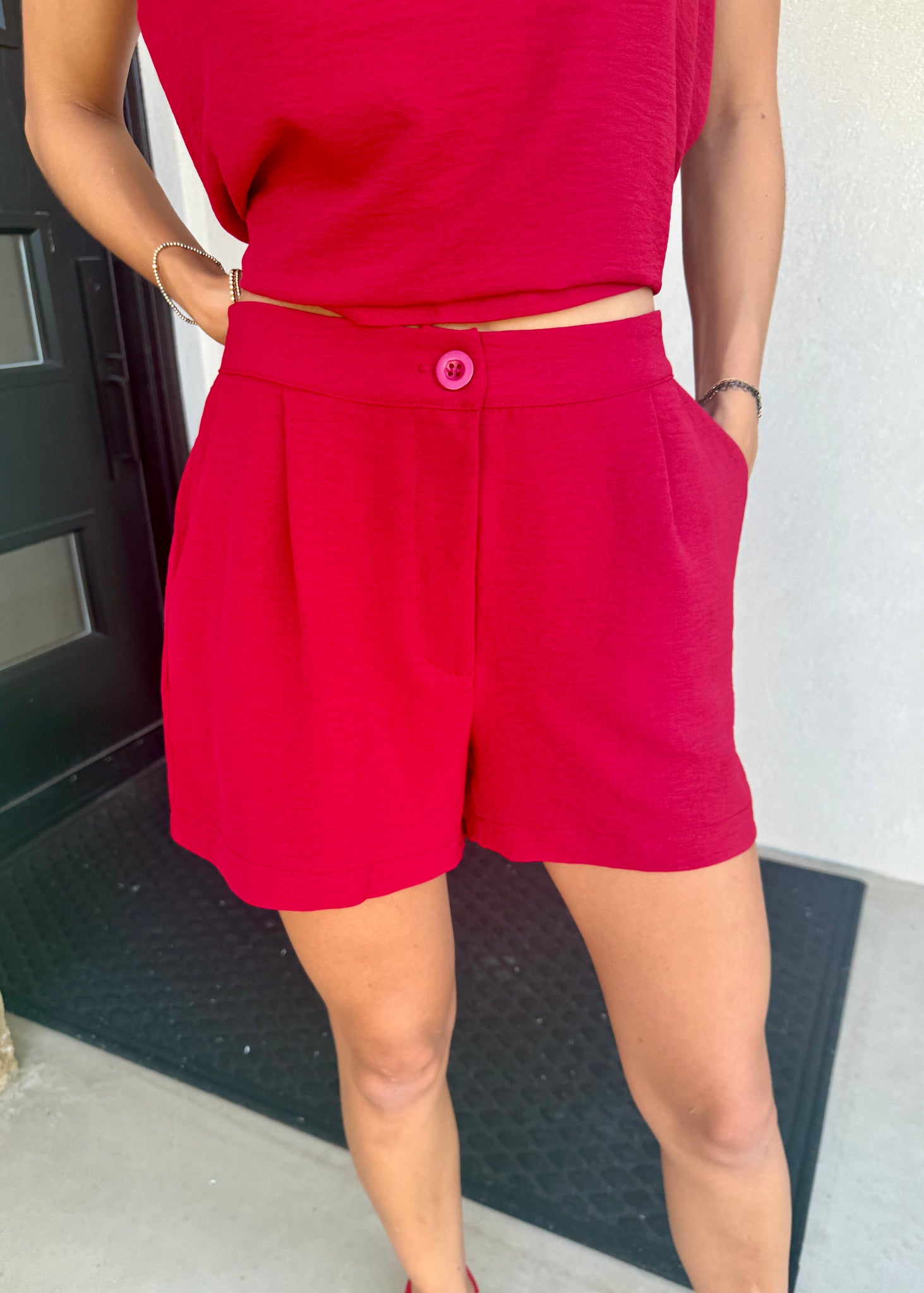 Wonderful Day Crimson Lightweight Shorts