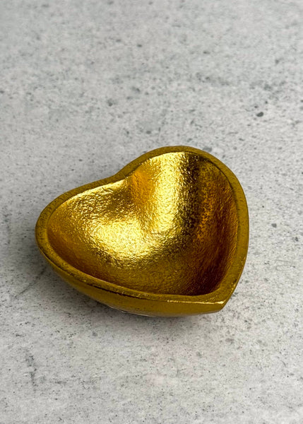 Textured Gold Heart Bowl Small