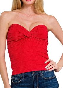 Quick Update Kelly Red Sweater Tube Top