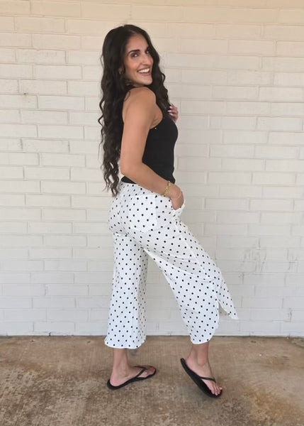 Main Attraction Black & White Polka Dot Pant