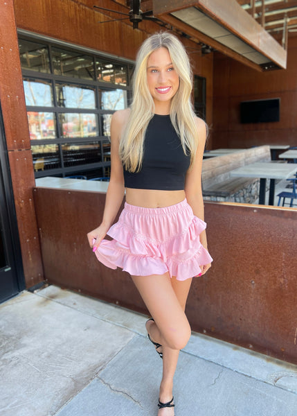Your Destiny Pink Layered Shorts